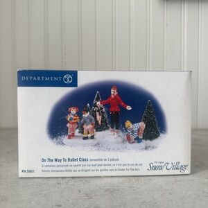 Dept 56 Snow Village On The Way To Ballet Class Set of 3 #55031 Dance Accessory